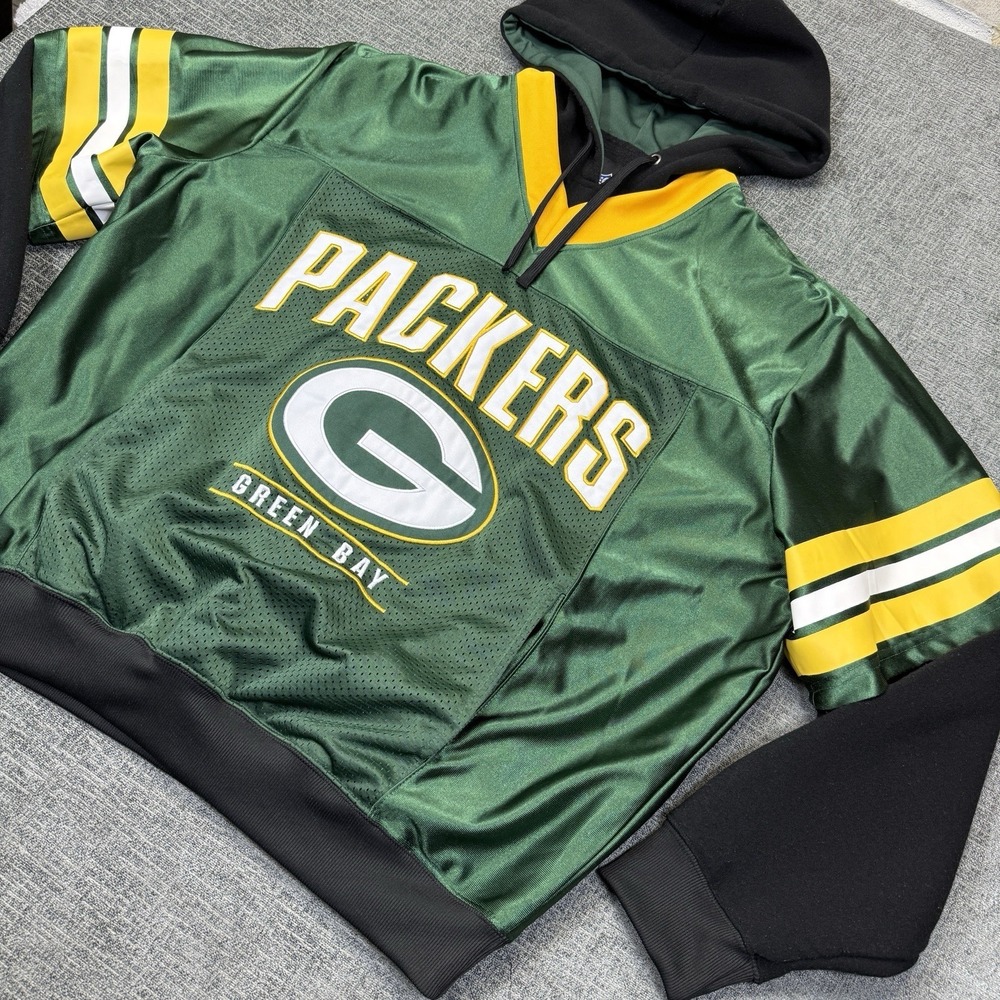 Green Bay Packers Sweatshirt Jersey Men's XXL Green NFL Hoodie Pullover